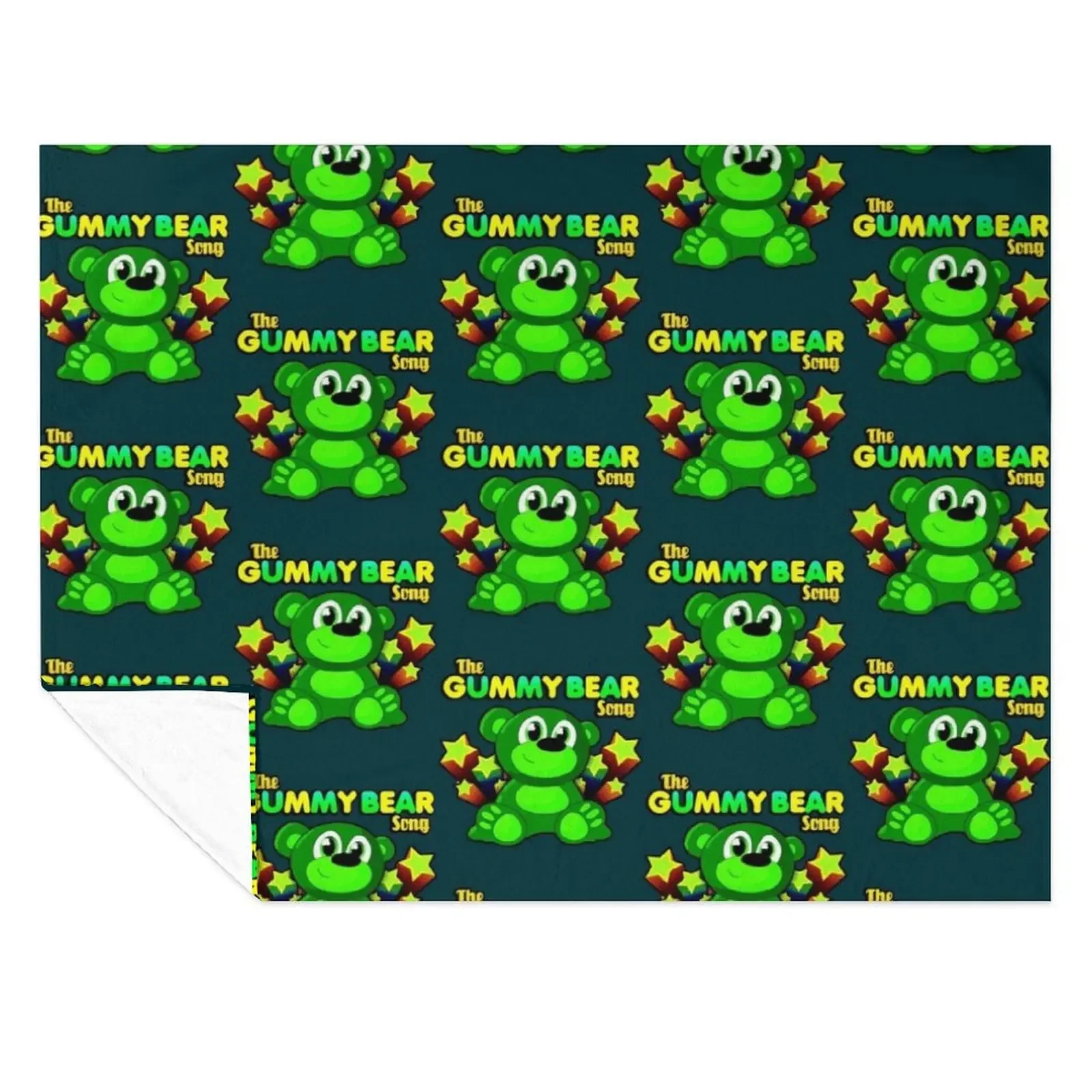 

Gummy Bear Song Throw Blanket Cute Plaid Picnic Quilt For Baby Blankets