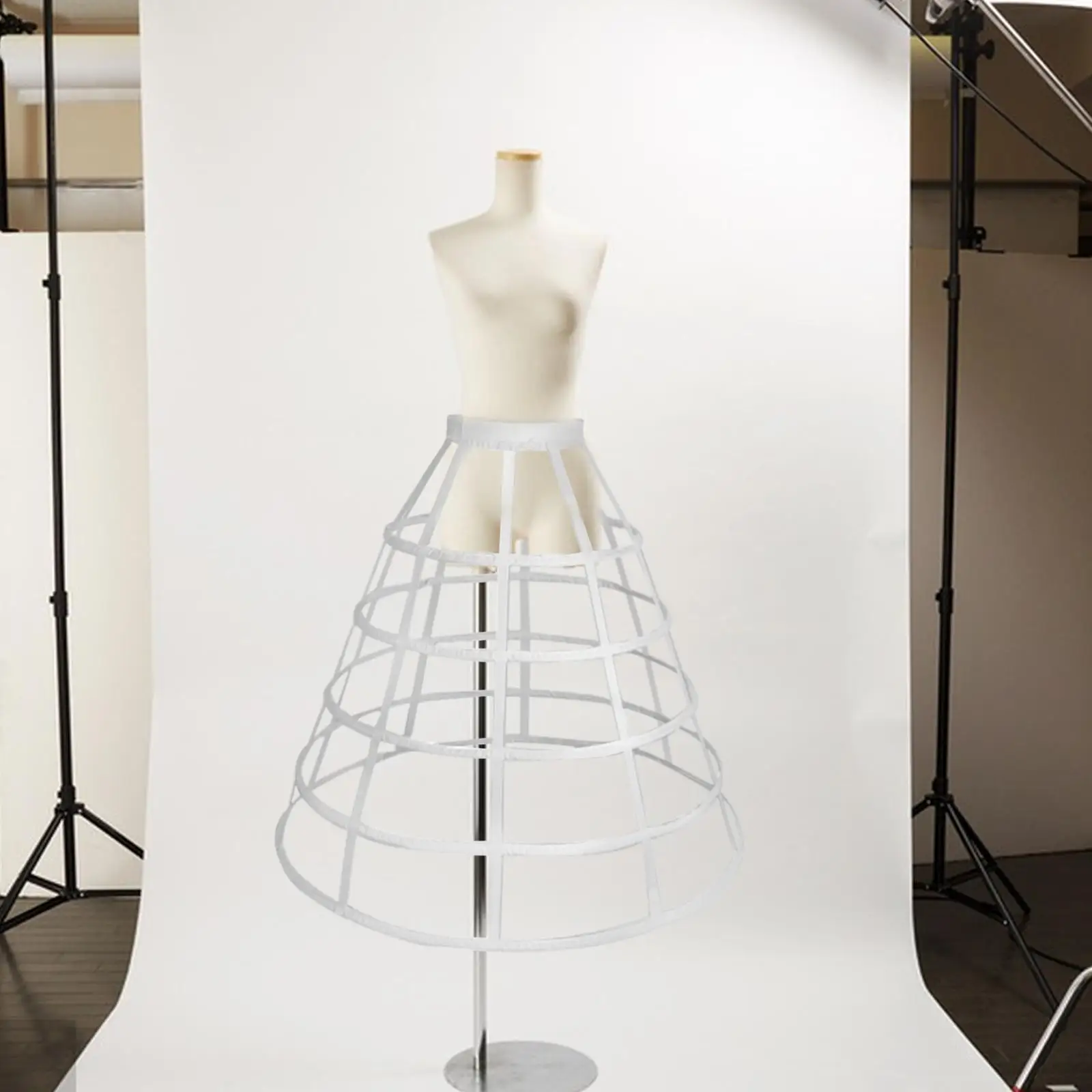 Cage Hoop Skirt Petticoat Lolita Crinoline Underskirt Cage Pannier for Cosplay