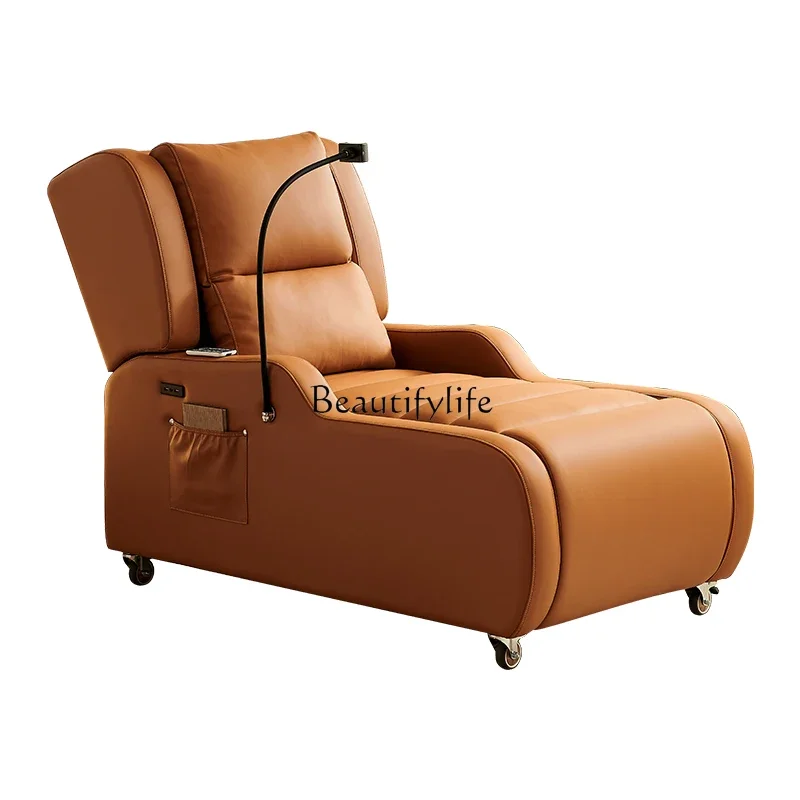 

D06Multifunctional massage electric single sofa bed dual-purpose chaise longue leather recliner can lie down and sleep