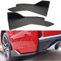 2PCS Universal Car Rear Bumper Spoiler Lip Carbon Fiber Wing Trim Protection Anti-crash Diffuser Side Skirt Wrap Angle Splitter