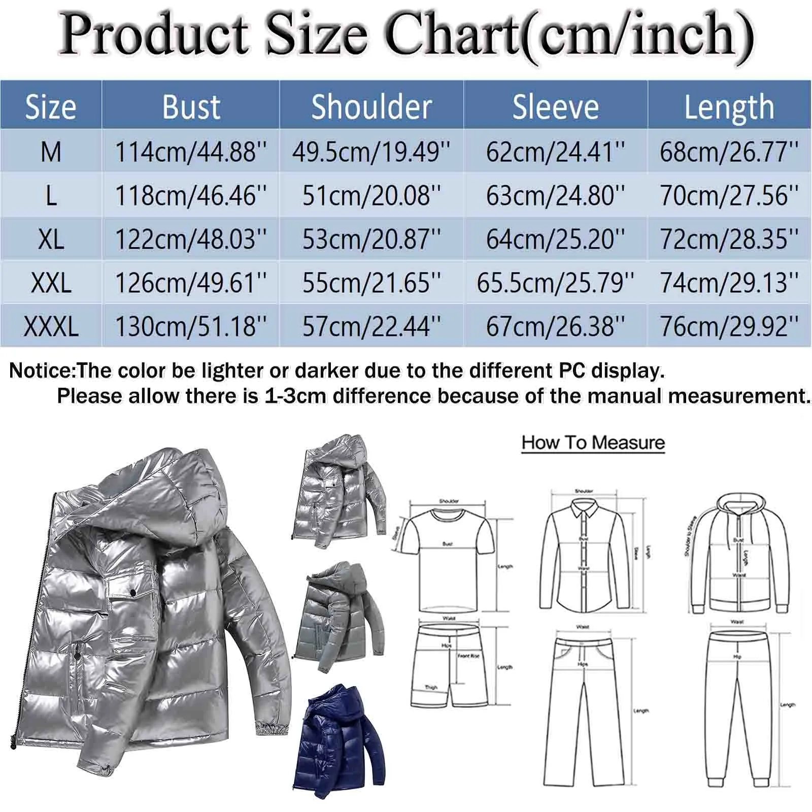 Novo inverno dos homens brilhantes jaquetas casuais com capuz casual brilhante casaco prata de alta qualidade masculino ao ar livre à prova vento jaquetas quentes 3xl