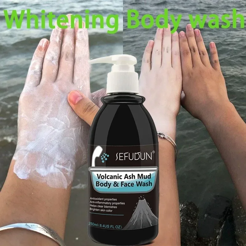 

Volcanic Mud Whitening Body Wash Deep Sea Mud Dirt Hair Repair Damage Hair Products Geles De Ducha