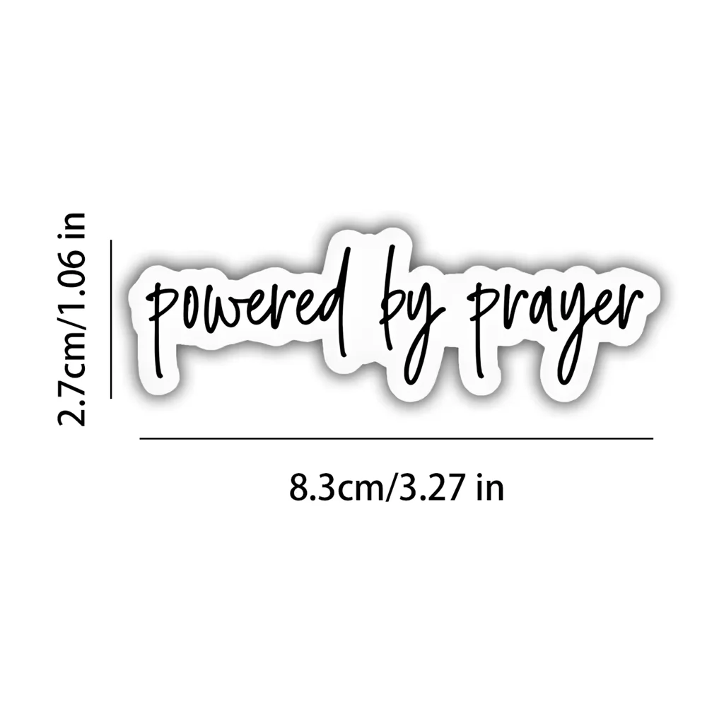 10 PCS Powered By Prayer Sticker Faith Decal Pray Christian Laptop Decal Inspirational For Water Bottles And Laptop
