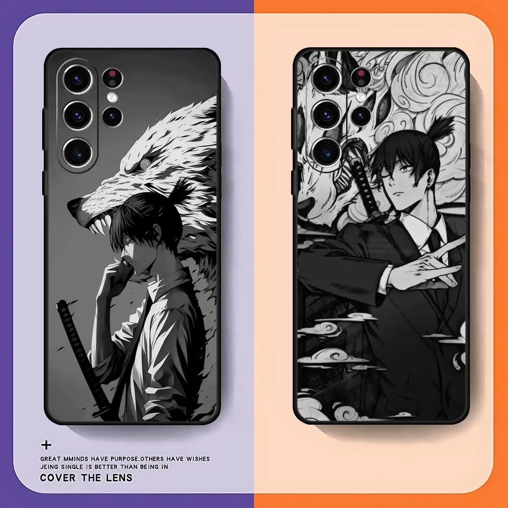 Чехол для телефона «Человек с бензопилой» Aki Hayakawa для Samsung Galaxy S25 S24 S23 S22 S21 S20 Plus Ultra Note20 Limited Soft Black