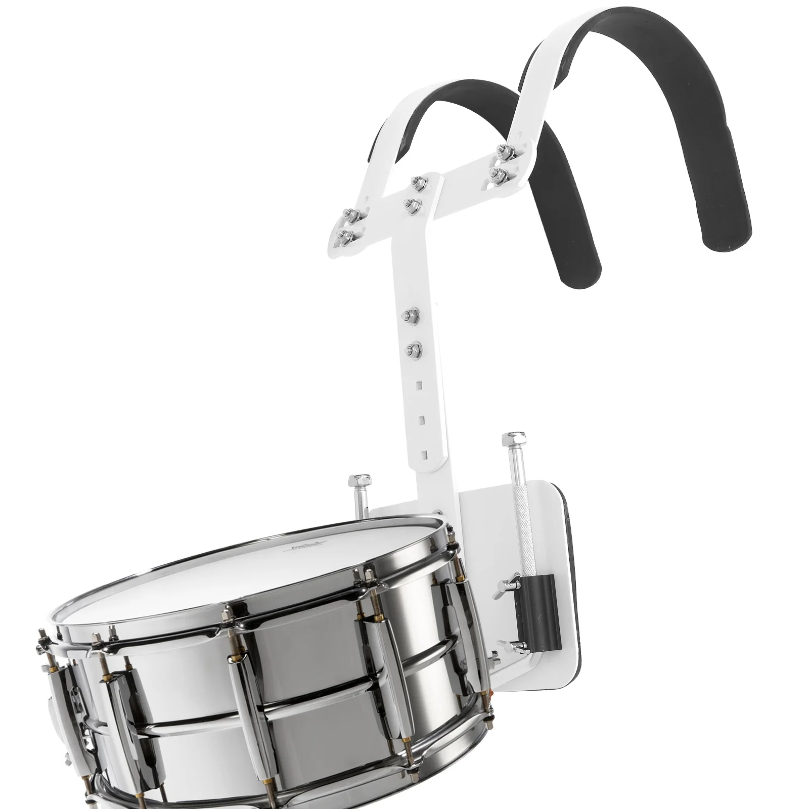 

Snare Drum Back Frame Carrier Aluminum Alloy Suspenders White Holder Shoulder Strap