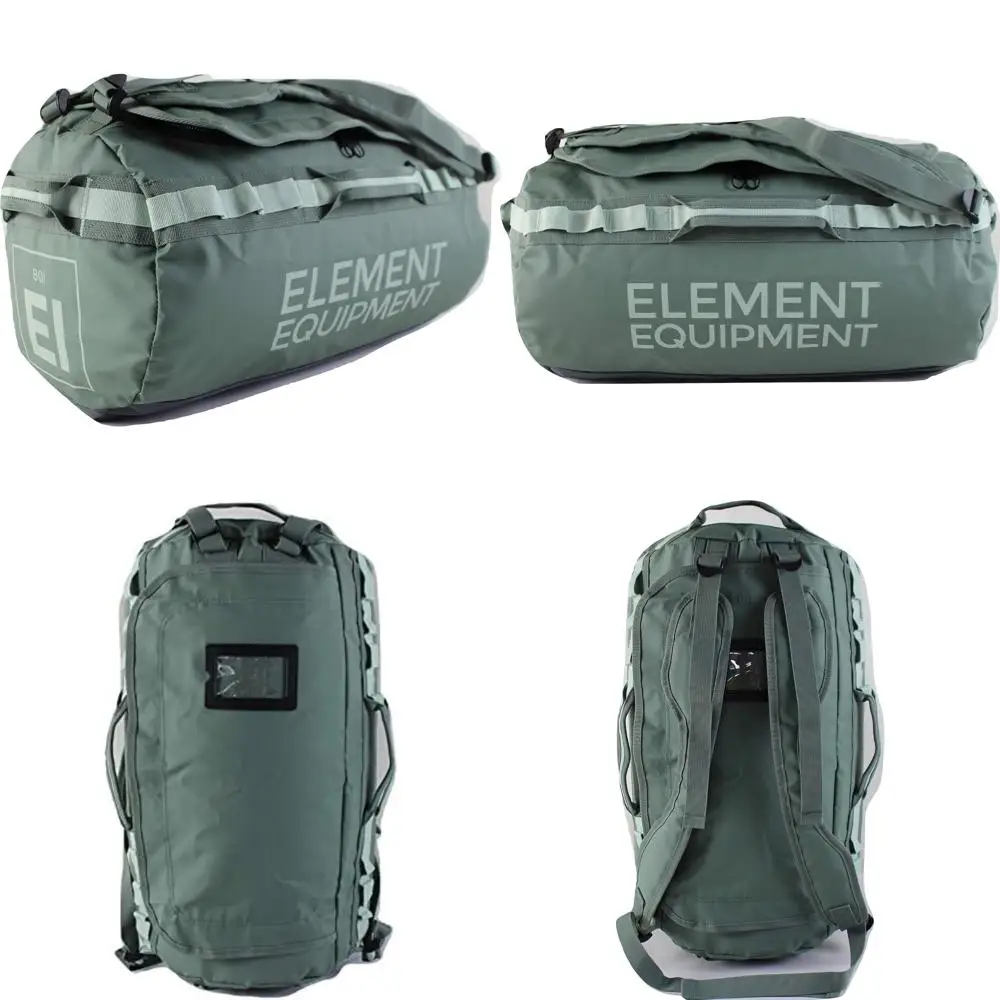 حقيبة كبيرة مقاومة للماء باللون الأخضر الزيتوني مع أشرطة كتف للمعدات الخارجية #1
