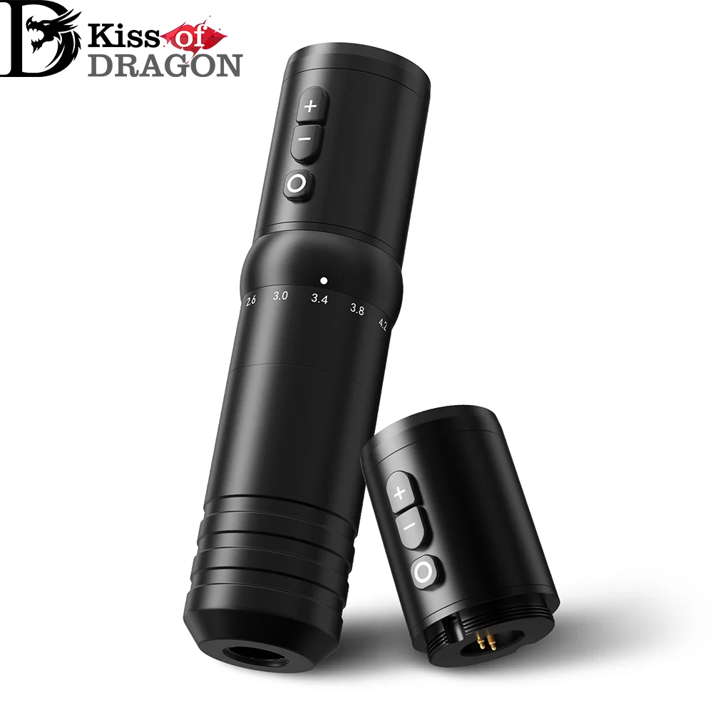 

Kiss of Dragon Flash 2.0-4.2mm 7 Types Adjustable Stroke Wireless Tattoo Machine Capacity 2000mAh Battery Pen for Tattoo Artist