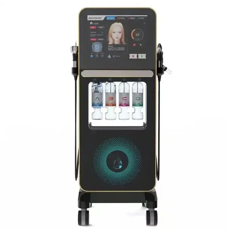 อุปกรณ์บํารุงผิวหน้าออกซิเจน 4-in-1 CO2 Bubble Cleanser, Hydra Peel Exfoliator รักษาสิว - ทําความสะอาดรูขุมขนลึก & ต่ออายุผิว