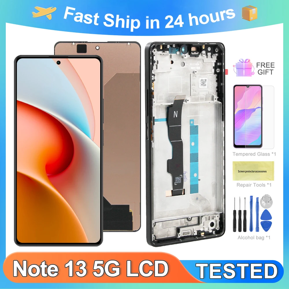 

For Xiaomi Redmi Note 13 5G For 6.67''Redmi Note13 5G 2312DRAABC LCD Display Touch Screen Digitizer Assembly Replacement