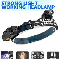 Sensor Headlamp COB LED Head Lamp Rechargeable Waterproof Built-In Large Capacity Battery Outdoor Lighting Fishing Work Light