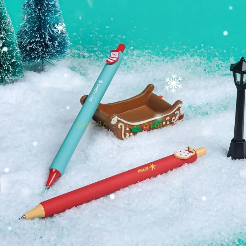 4 ชิ้น/เซ็ตคริสต์มาสชุดปากกา Neutral ปากกาเจลปากกาปากกาลายเซ็นเครื่องเขียนปากกา 0.5 มม.เขียนปากกา Journaling ปากกา D0UA