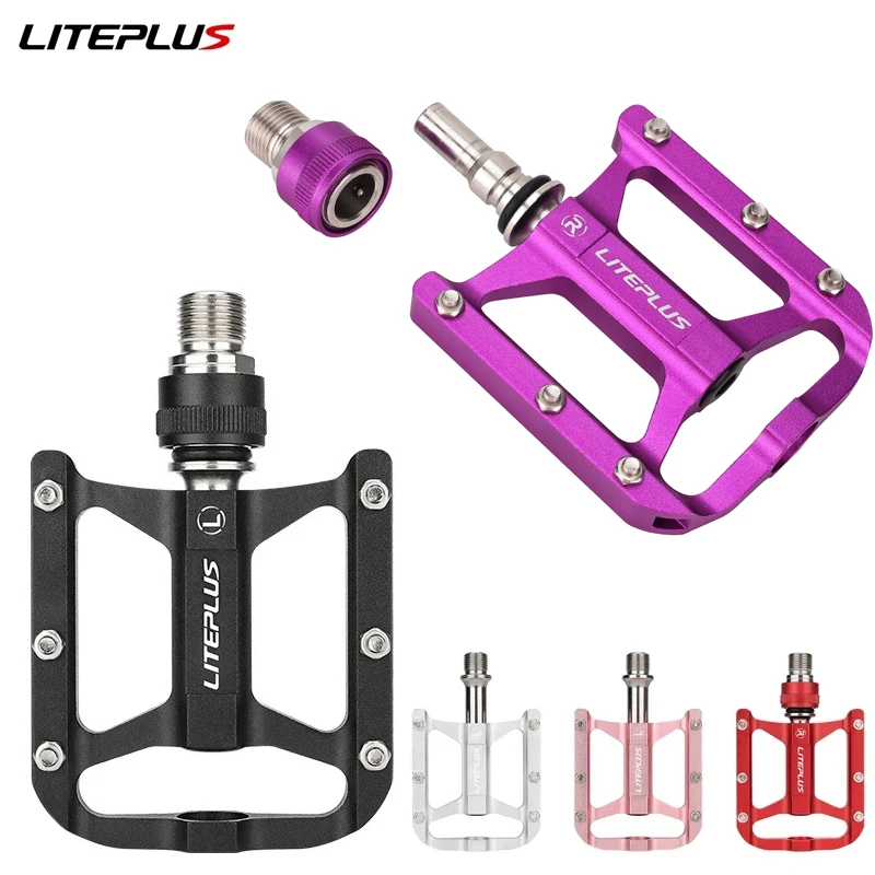 

Педали Liteplus MTB/шоссейного велосипеда — быстросъемная система из трех подшипников из алюминиевого сплава (нескользящая двухсторонняя конструкция), герметичные подшипники