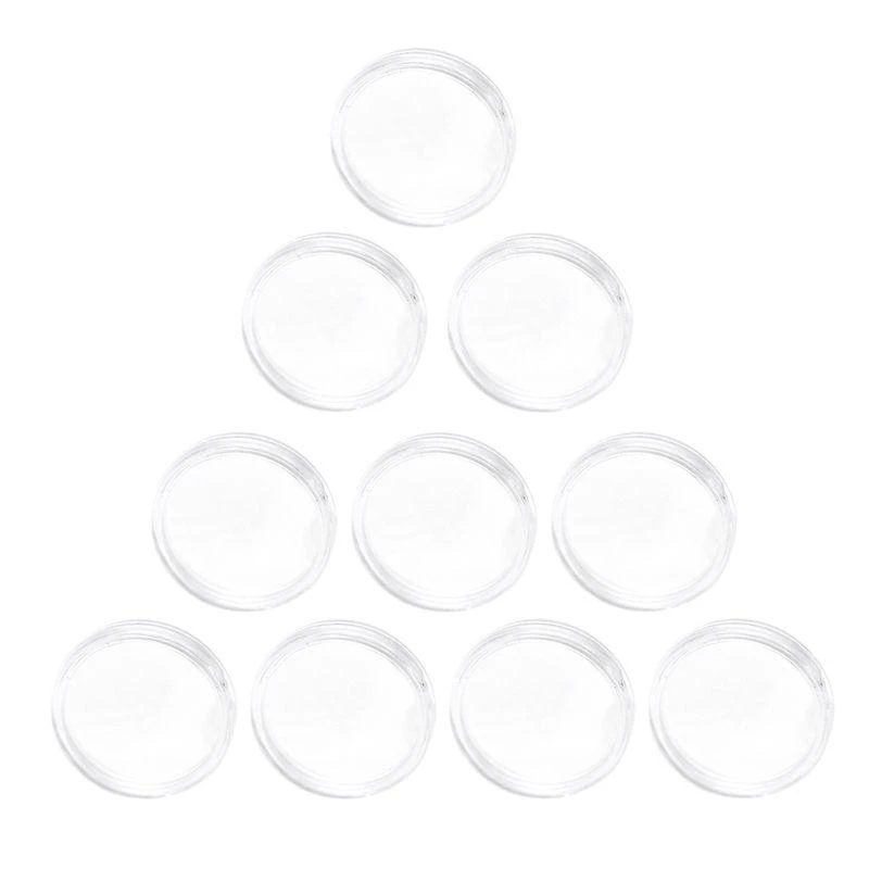 W89C 10PCS 1 Inch Coin Capsules Tag Holder for Round Cards Tags
