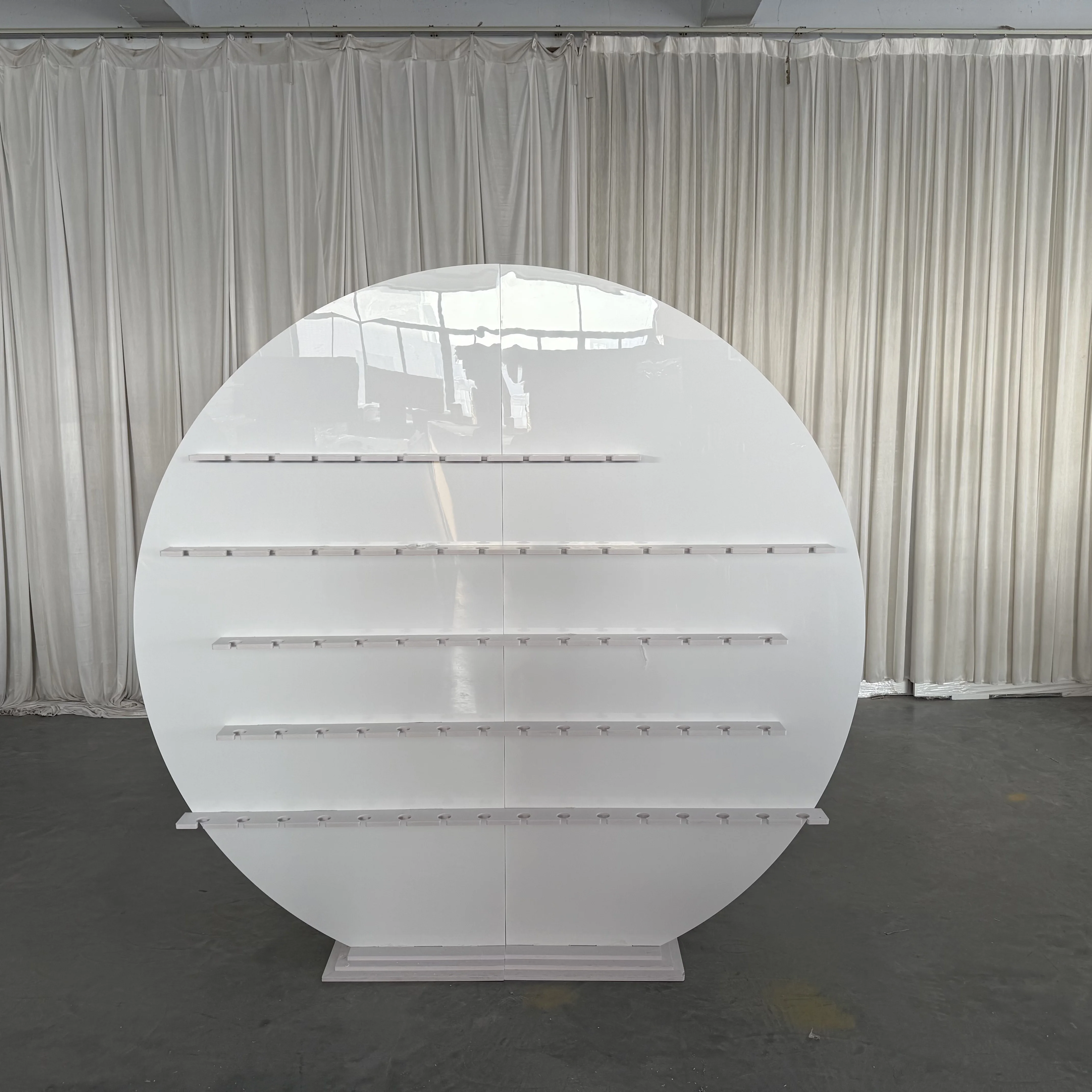 Hot Sale Customized Circular Acrylic champagne Wine Wall-style Wedding Party Ceremony Events Backdrop Decoration Display