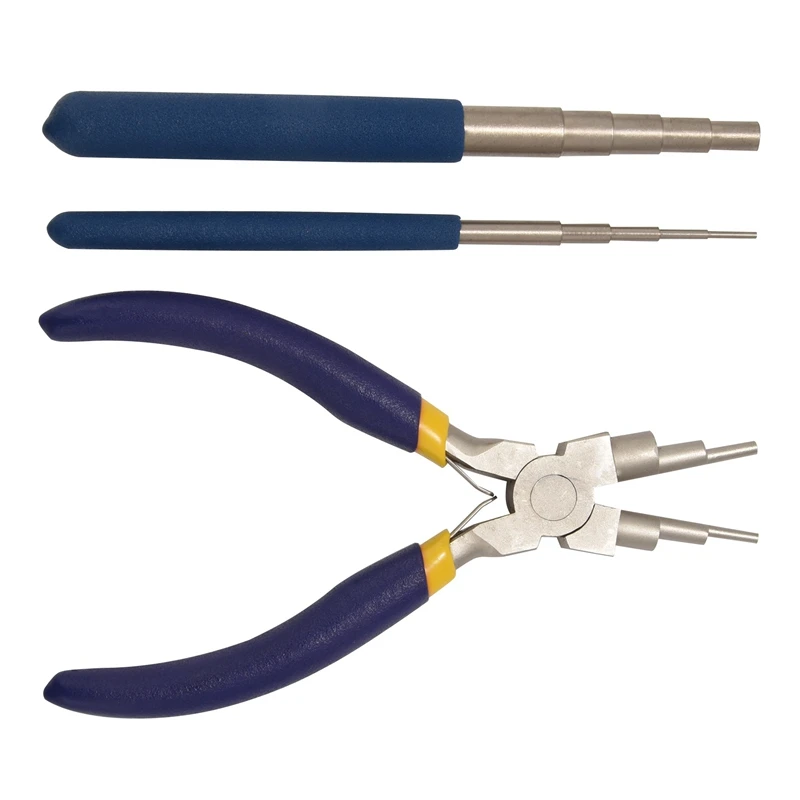 Winding Tool Kit With Winding Mandrel And 6-In-1 Ring Making Pliers For Jewelry Winding And Jump Ring