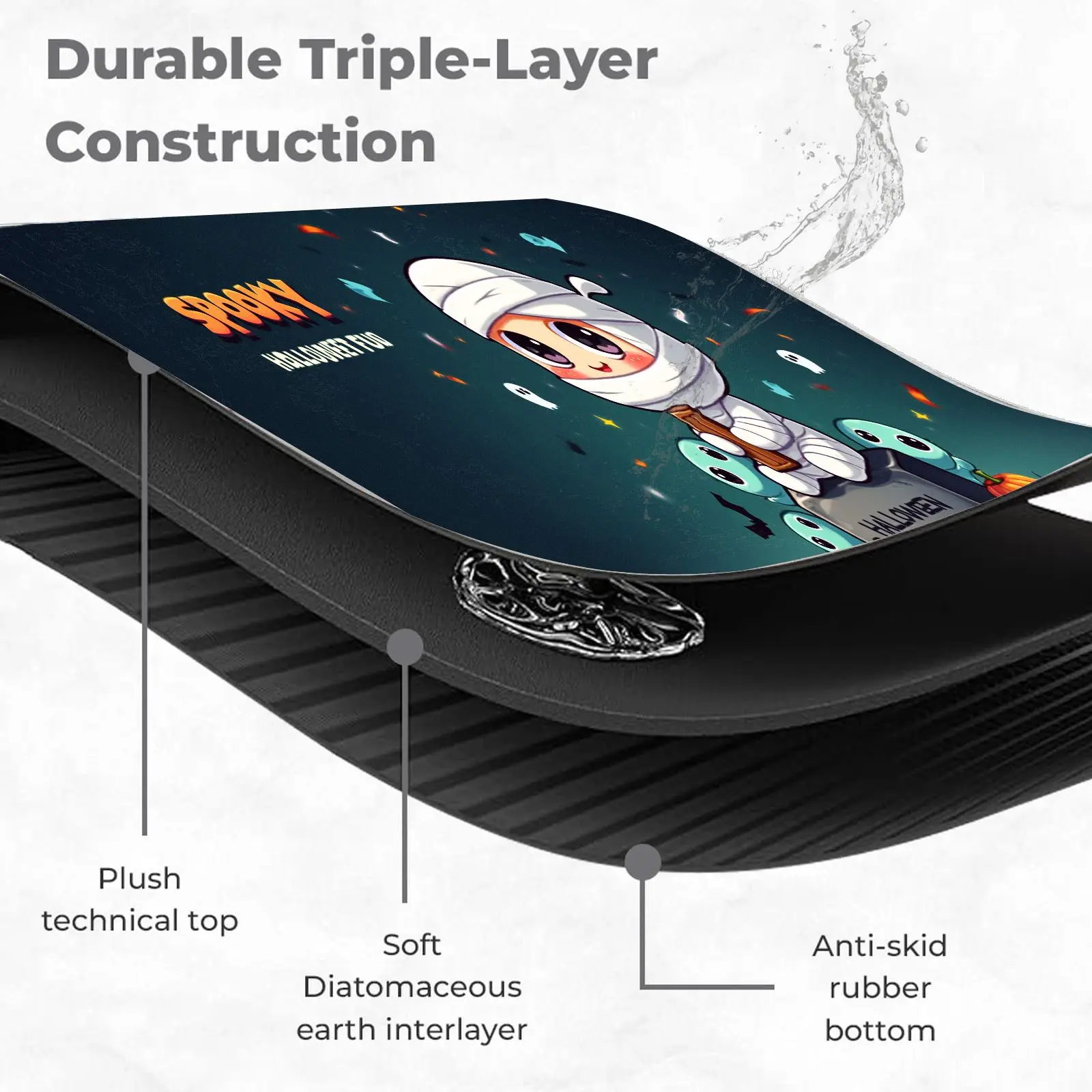 MatMuse لطيف المومياء هالوين ممسحة لينة دياتومي الأرض حصيرة الحصير حمام غرفة مدخل المطبخ التجفيف السريع الأزياء حصيرة
