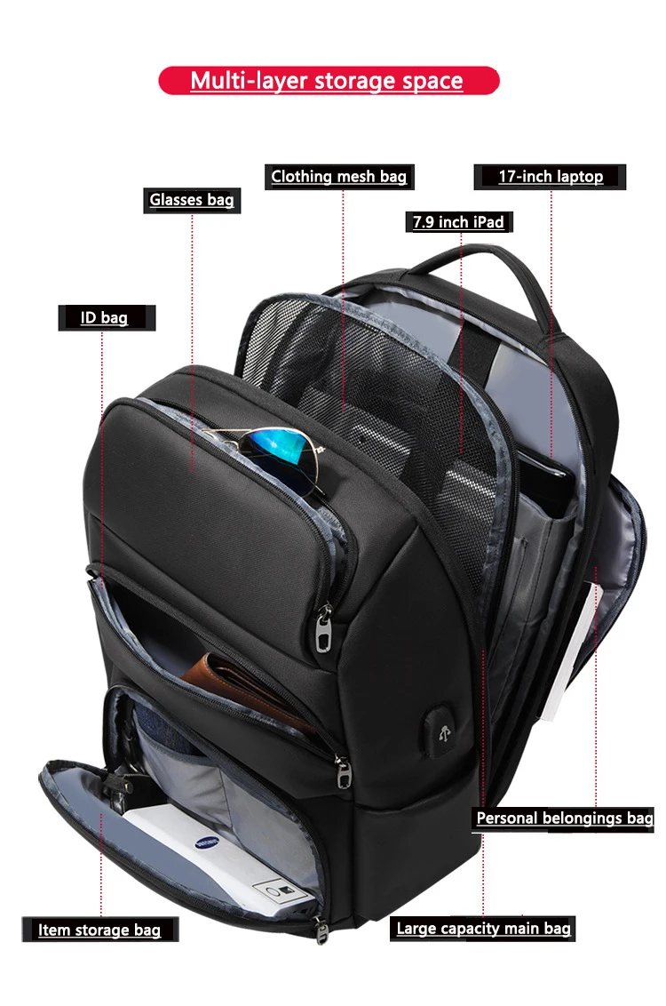 Swiss Military Men Laptop Backpack Anti-Theft Waterproof Casual Backpack Fashion Business Backpack School Usb Large Capacity Bag