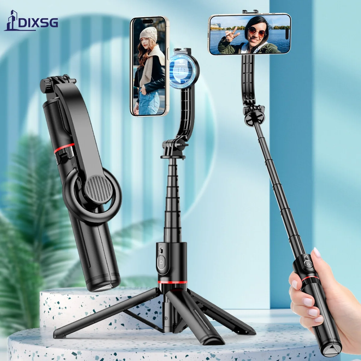 DIXSG L20 Magnetic Selfie Stick Tripod Portable Handheld Mobile Phone Bracket 40\