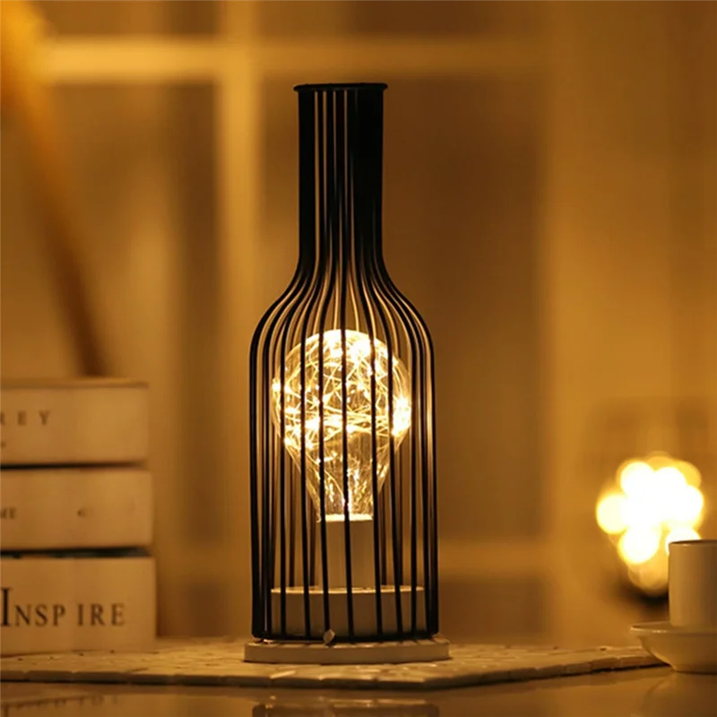 ABPQ-LED Lampada da tavolo Lampada da lettura Luce notturna Camera da letto Lampada da comodino Illuminazione da scrivania Soggiorno Decorazione domestica in ferro retrò