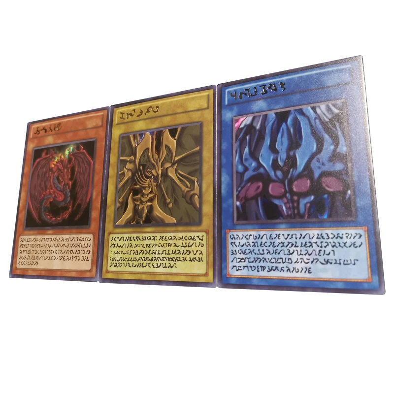 Yu-gi-oh DIY el Señor de los golpes, trueno, el señor de los Phantasms, llamas abrasadoras, regalo de cumpleaños de Navidad para niños, tarjetas coleccionables