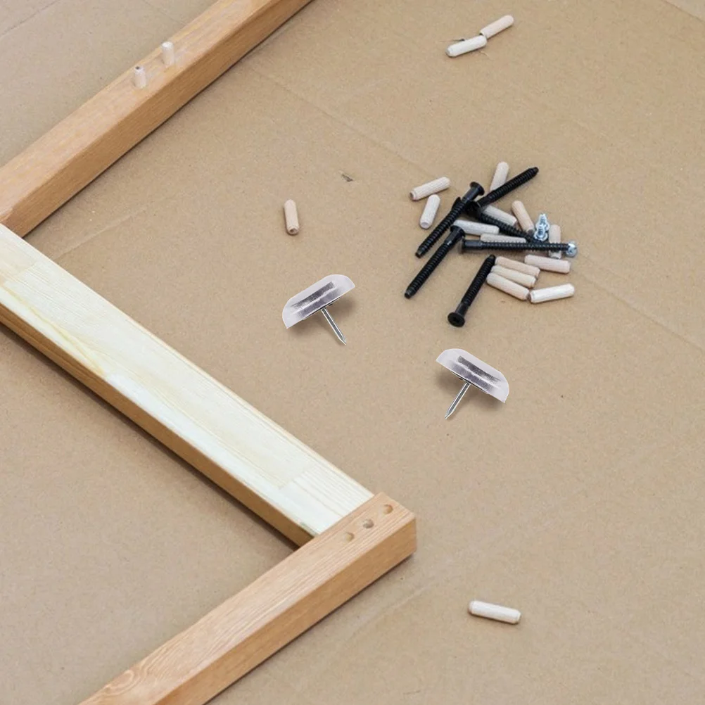 

24Pcs Heavy Duty Chair Leg Protectors Flat Head Furniture Nails Non Slip Floor Pads for Hardwood Tile Laminate