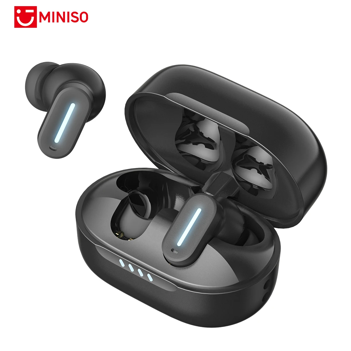 MINISO MS132 Kabellose Bluetooth-Kopfhörer mit Klarer Klangqualität, 50 Stunden Wiedergabezeit, Geringe Latenz, Bequemer Tragekomfort für Musikgenuss
