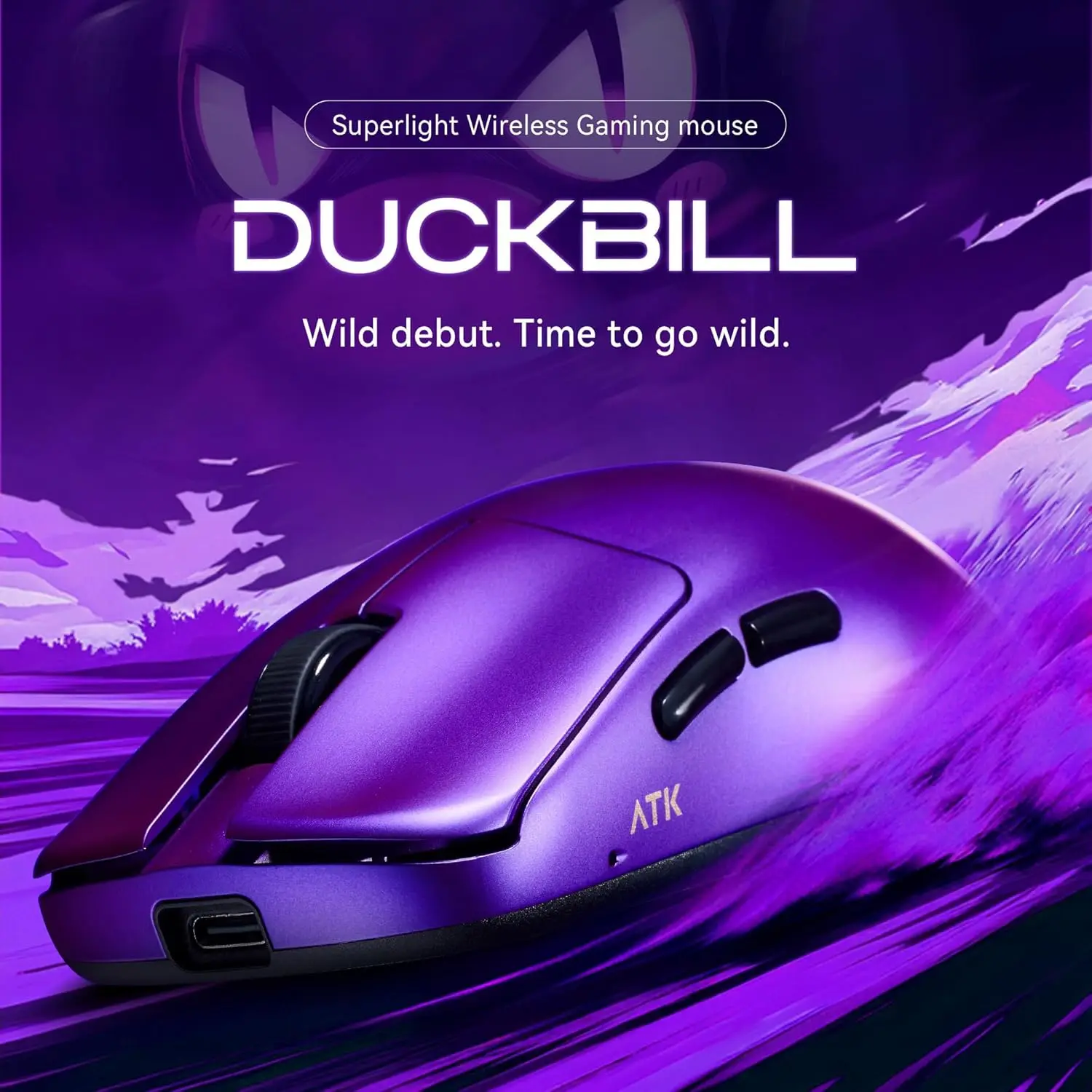 

ATK Blazing Sky Duckbill Ultra Wireless Gaming Mouse 46g Ultralight PAW3950 Sensor 8000Hz Polling Rate FPS E-sports Mouse