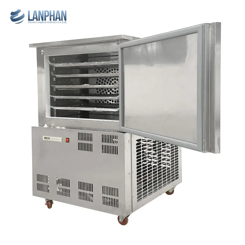 Small Mini Blast Chiller Freezer Home Commercial Kitchen 5 Tray Cabinet Cold Room -45 Degrees for Tuna Tilapia Fish