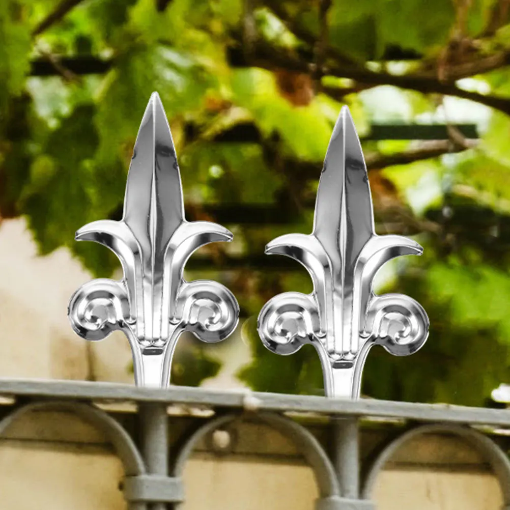 2 قطعة سياج نهائي وأشار توبر الفولاذ المقاوم للصدأ حديقة الزينة غير قابل للصدأ بوابة آخر قبعات في الهواء الطلق ساحة الحديقة حلية