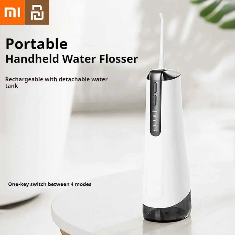 

Электрический ирригатор полости рта Xiaomi Youpin, 4 режима очистки, USB, водонепроницаемый IPX5, ирригатор полости рта, 2 насадки, портативные стоматологические ирригаторы