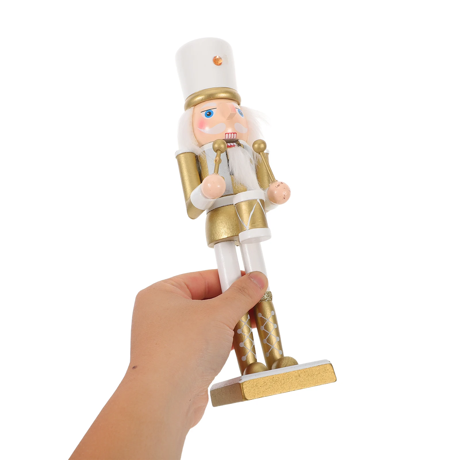 

Wooden Nutcracker Soldier Figurines Holiday Christmas Decoration Fireplace Mantel Ornament Festive Table Top Unique