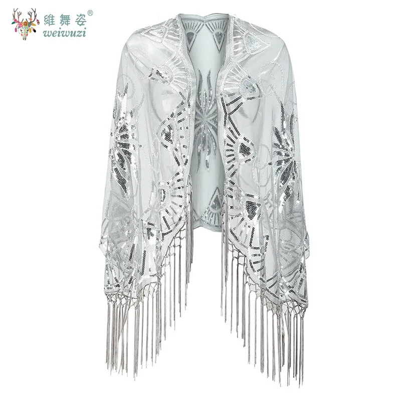 

Handmade Tassels Paired with Sequins and Mesh Retro Party Dinner Cheongsam Evening Gown Shawl Style Elegant Charm Charming