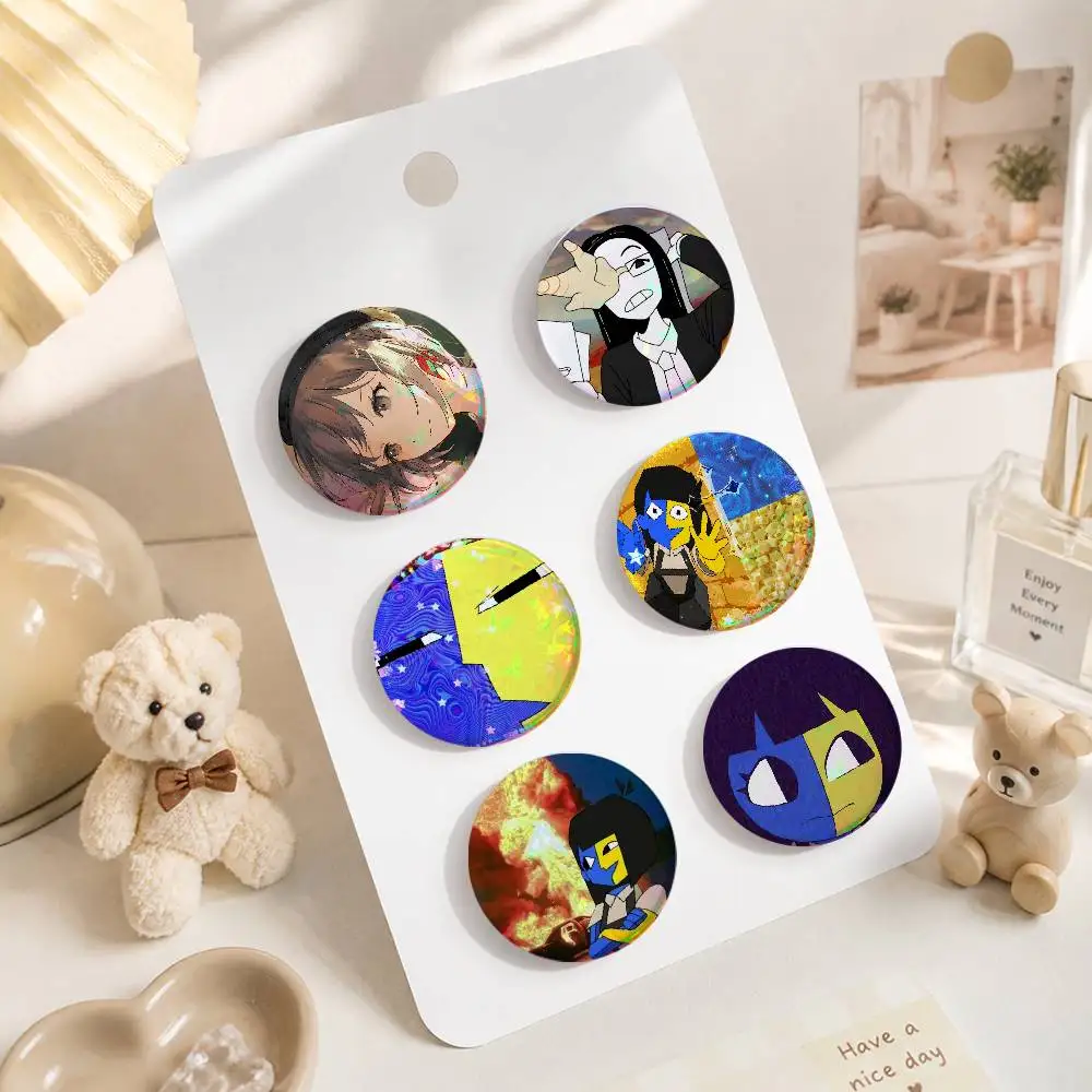 Ena G-Graphic S-Sthetic Rain Rock-E Badge On Backpack Accessories Manga Icons Pins Round Brooches For Clothes Bag Decor Gifts
