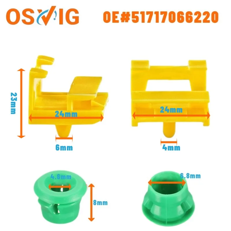 

20PCS OE#51717066220 51711932996 Suitable for fixing clips of the side skirt of the door sill of Bmw E60 M5 E63 M6 cars