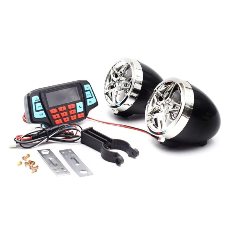 

Motorcycle Weatherproof Bluetooth-compatible Wireless Speaker MP3 Music Player Sound Stereo Amplifier System