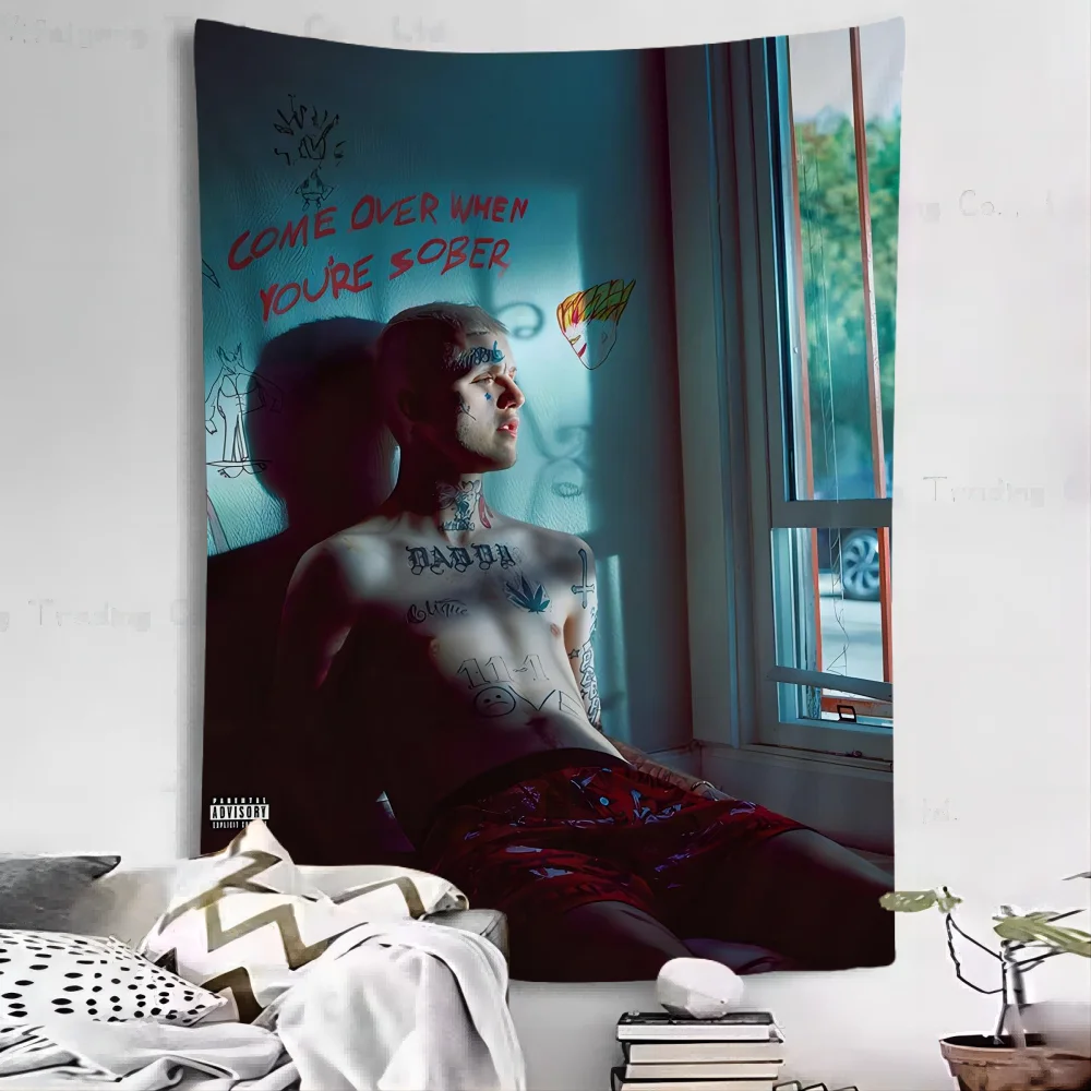 Hip Hop Rapper Lil Peep Tapestry Art Printing Bohemian Wall Tapestries Mandala Decor Blanket