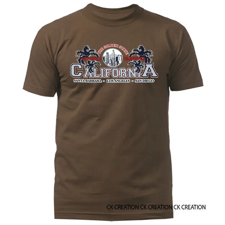 Golden State California Los Angeles San Diego Santa Barbara Graphic T-shirt Unisex T-shirts For Man Woman Short Summer Tees