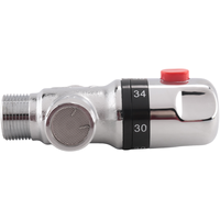 Solid Copper 3-Way Thermostatic Mixing Valve 3/4 Inch Solar Water Heater Valve Regulating Temperature Control Valve G
