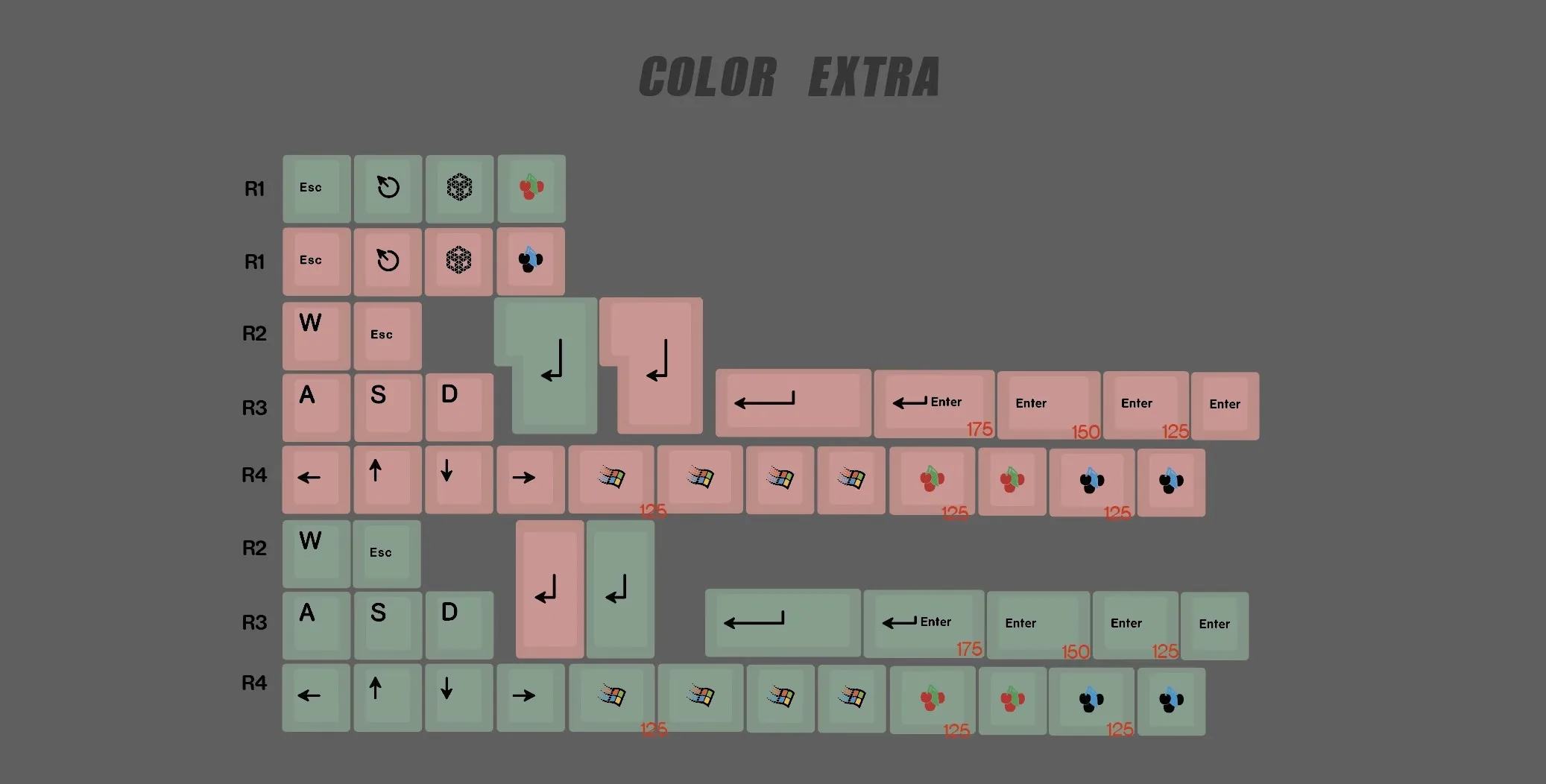 GEEKARK 9009 Keycaps Russian Space Cadet JP Korean Hebrew Key Caps Support 40S QAZ Planck Cherry Profile PBT Lightproof Keycap