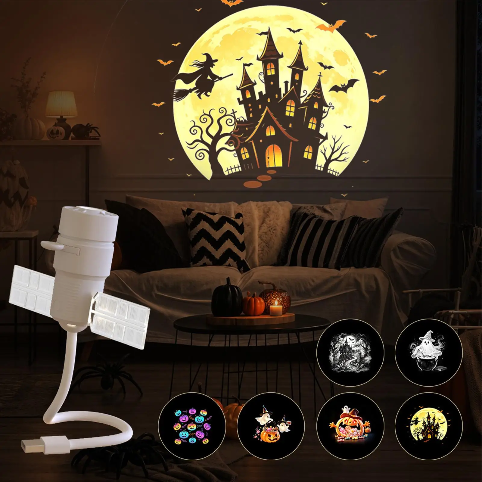Halloween Projector Rotating Dynamic Lamp With Motion Effects Halloween Outdoor Projector Lights For Holiday Haunt House Garden