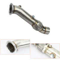 Tubo de escape sin gato N55 Turbo de 3,5 pulgadas para BMW 2010-2015 F01 F06 F07 F10 F11 F12 F13 535i GT 535ix 640i 740i tubo de bajada nuevo