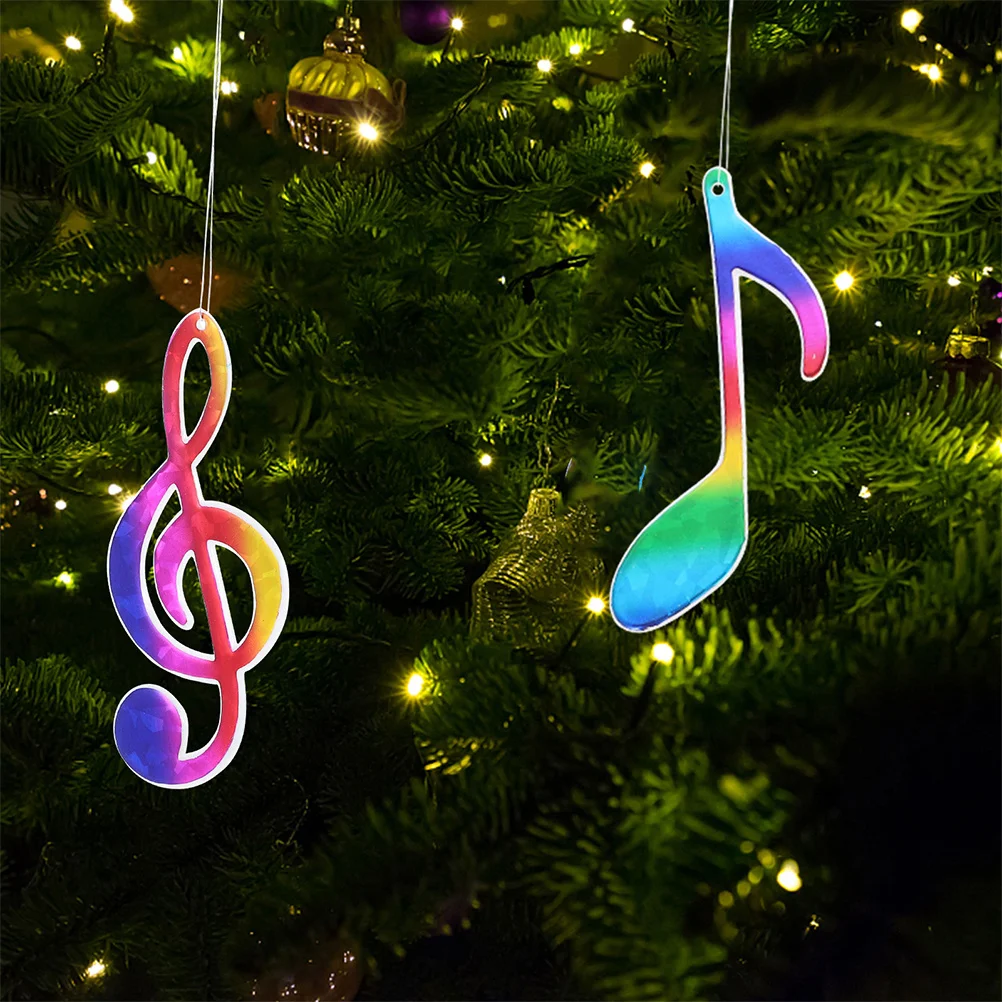 

9Pcs Music Note Christmas Ornaments Colorful Xmas Tree Pendants Hanging Decor Holiday Tree Decorations Music Note Hanging Decor