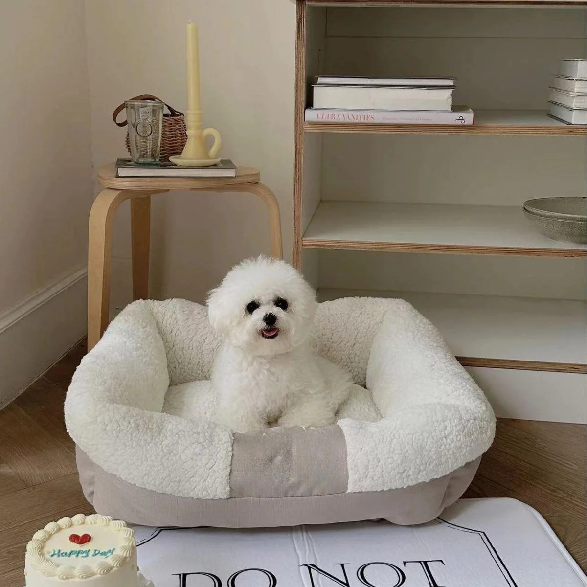 

Soft Pet Bed Cotton Filling Dog House Nest Medium Size Dog Mat PP Cotton Stuffed Pet Shelter Cozy Winter Home for Dogs An...