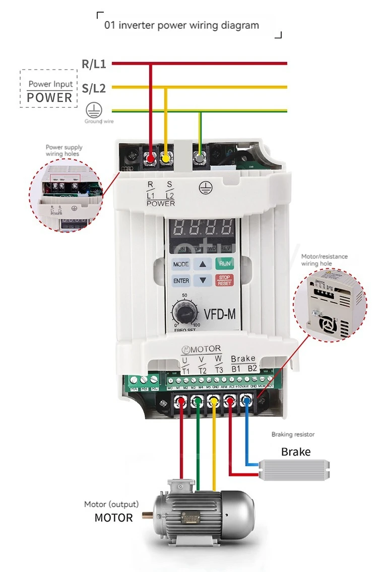 Imagem -06 - Mini Inversor Delta de Ruído Ultra Baixo Trifásico 220v 380v 0.4 1.5 2.2 kw Regulação de Velocidade