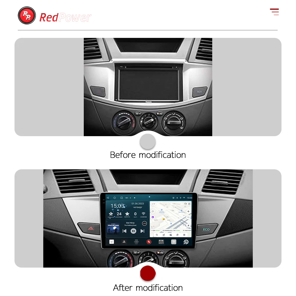 2K Redpower Hifi Autoradio Voor Mitsubishi Zinger 2015 --- 9.5 Inch Auto Dvd Radio Android Screen Dsp