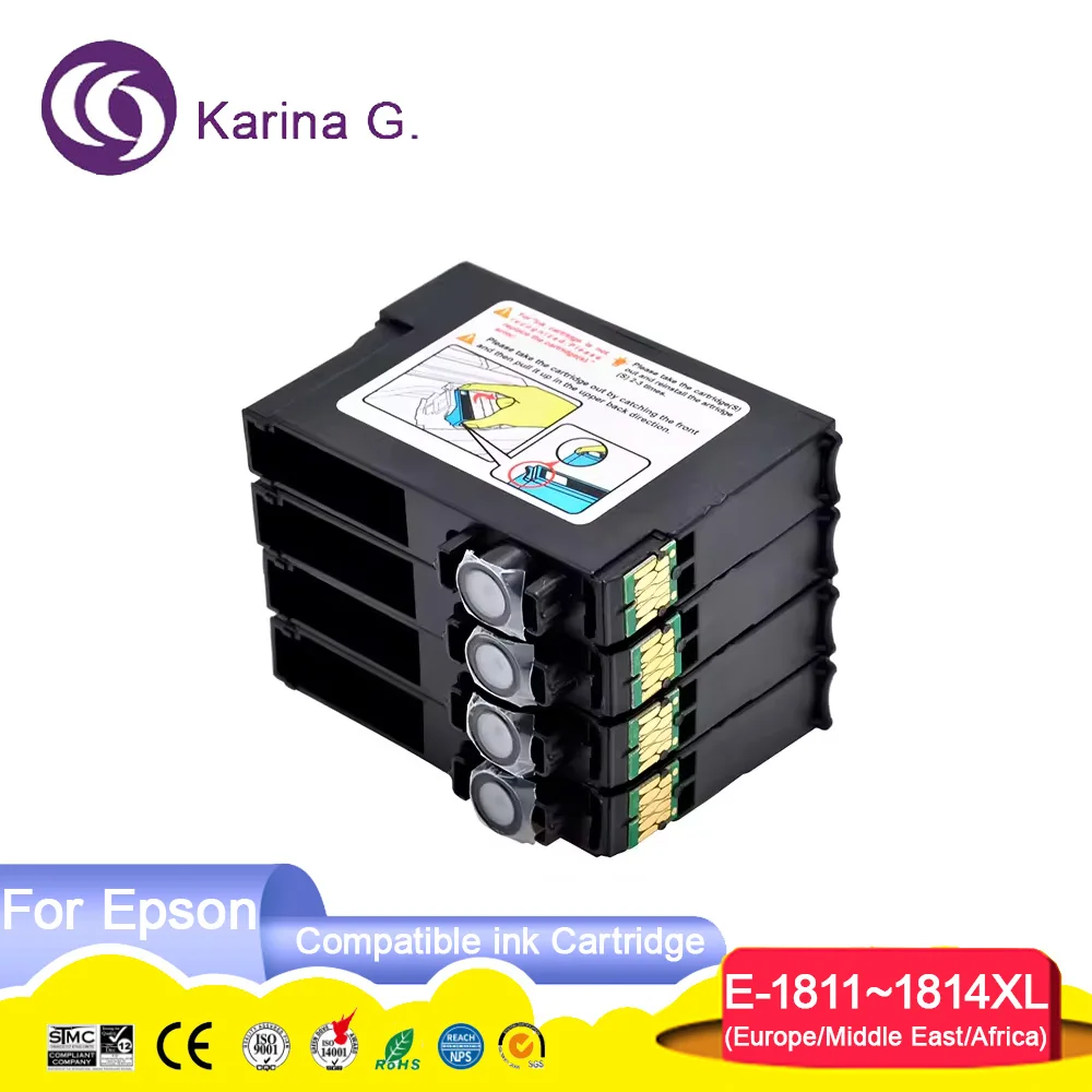 T18XL 18XL T1811 T1812 T1813 T1814 Premium Color Compatible Printer Ink Cartridge for Epson XP-305 XP-402 XP-405/425 Printer