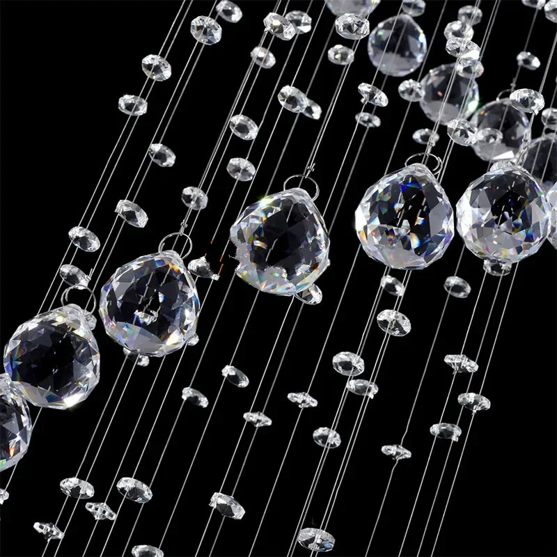 Modern Luster Crystal Chandeliers Lighting Fitting Double Staircase LED Pendant Lamp For Foyer Dining Room Restaurant Decoration