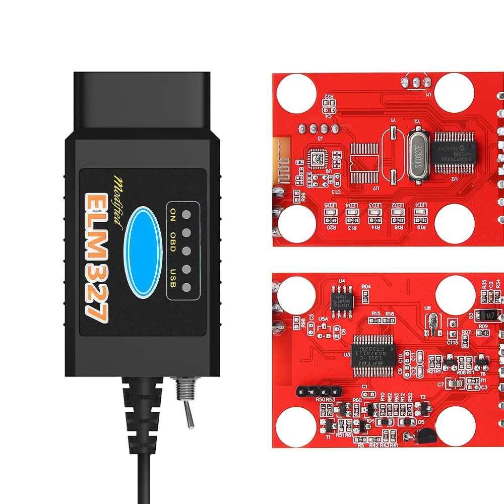 ELM327 V1.5 USB OBD2 Scanner FT232 FTDI PIC18F25K80 Chip mit HS-CAN/MS-CAN Schalter für Ford FORScan Auto-Diagnosegerät – Detail 2