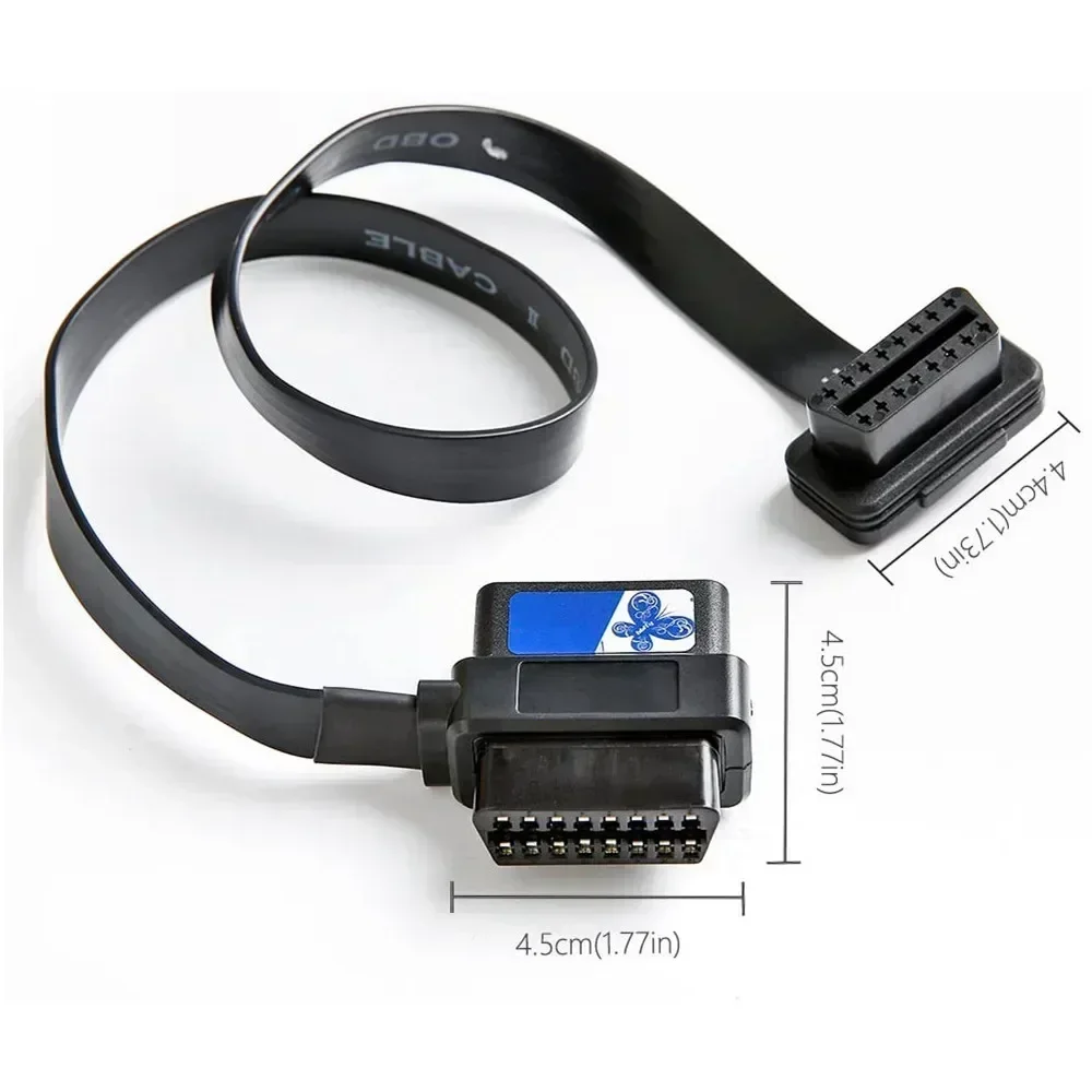 OBD2 16-Pin Splitter-Verlängerungskabel 1x Stecker und 2x Buchse Adapter 60cm für Codeleser Scan-Tools OBD-Adapterkabel – Detail 3