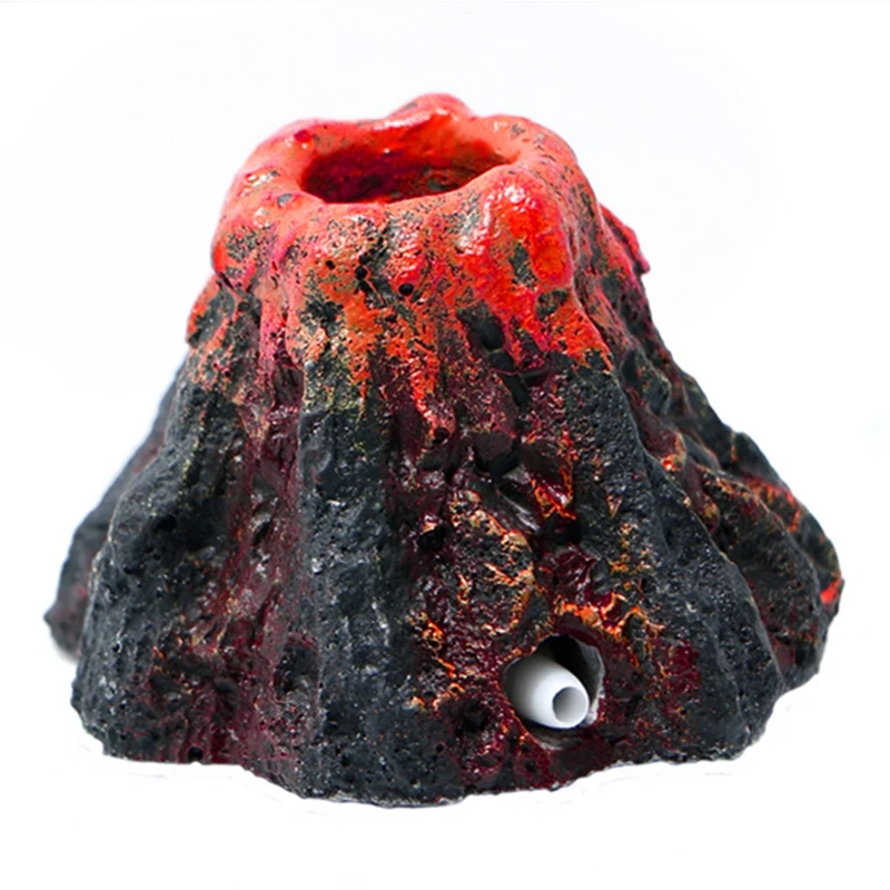 Fish for Tank Air Bubble Stone Artificial Volcano Airstones Aquarium Ornaments Polyresin Landscape Decorations